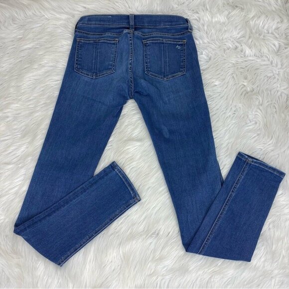 Rag & Bone Women's Redmond‎ Blue Mid-Rise Skinny Designer Denim Jeans W26-27/L30 - Picture 4 of 11